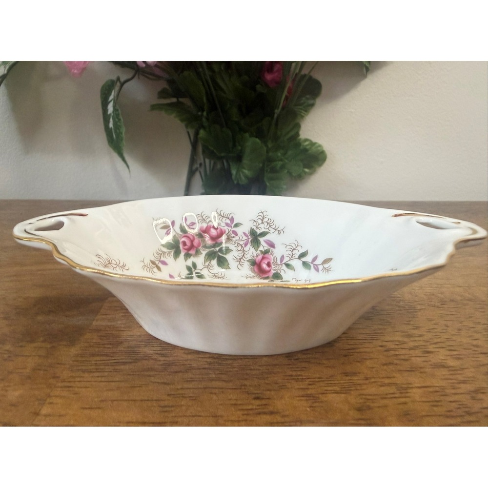 Vintage Royal Albert Lavender Rose Small Handled Dish Candy Retro Serving